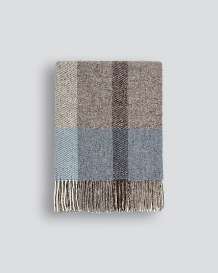 Baya | Brunswick 100 percent New Zealand Wool Throw | Sky image 3